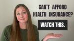 Cant afford health insurance